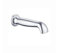 Enki Chrome Silver Traditional Bathroom Solid Brass Wall Mounted Round Easy Install Replacement Part Bath Basin Mixer Tap Spout