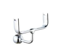 Enki Chrome Traditional Contemporary Bathroom Solid Brass Adjustable Telephone Style Shower Head Fixing Bracket Riser Rail Kit B10