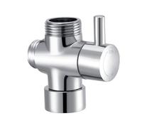 ENKI, D01, Chrome, Shower Diverter Valve, Single Inlet 3/4", Two Outlet, for Rigid Riser and Shower Hose