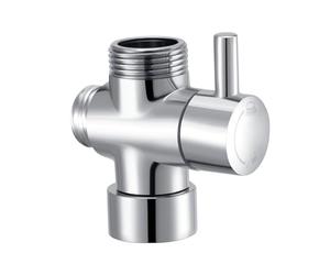 ENKI, D01, Chrome, Shower Diverter Valve, Single Inlet 3/4", Two Outlet, for Rigid Riser and Shower Hose