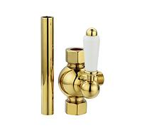 ENKI D06 Traditional Shower Diverter Extension Pipe 18mm Gold Lever