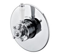 ENKI, Dulwich, TSV021, Thermostatic Concentric Shower Valve Concealed Traditional with Cross and Ceramic Handle