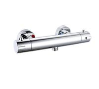 Enki Dune Chrome Contemporary Brass Thermostatic Bar Shower Mixer Valve 1/2"