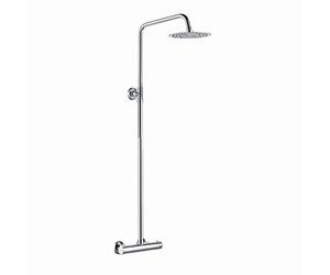 ENKI, Dune, SH0111, Thermostatic Bar Shower Set Single Outlet with Ultra Slim 200mm Overhead Shower, Chrome