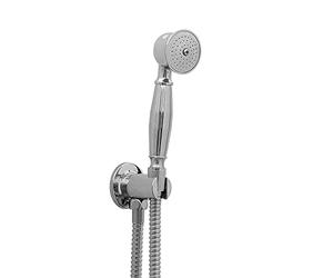 ENKI, E0004, Chrome, Traditional Handshower Kit, Solid Brass & Stainless Steel, Traditional Design, Shower Hose & Wall Bracket Included, Easy Clean & Easy to Install, Standard UK Fitting