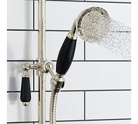 ENKI E18 Traditional Handheld Shower Kit, English Gold, Hose & Holder