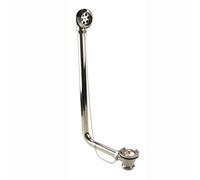 Enki English Gold Traditional Bathroom Exposed Retainer Waste W/ Overflow & Ball Chain Plug For Freestanding Roll Top Bath Tub W64