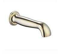 Enki English Gold Traditional Bathroom Solid Brass Wall Mounted Round Easy Install Replacement Part Bath Basin Mixer Tap Spout F06