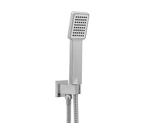ENKI, EO008, Concealed Handshower Kit incl. Square Handset, Shower Hose and Shower Outlet with Shower Head Holder in Solid Brass, Chrome