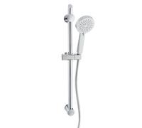 Enki, Es020, Shower Slider Riser Rail Kit, Includes Adjustable Slider, 3 Setting Shower Head, Soap Dish, Hose, Durable Chrome