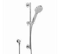 ENKI, ES031, Shower Slider Riser Rail Kit, Includes Adjustable Slider, 3 Setting Shower Head, Hose and Wall Elbow Outlet, Durable Chrome Finish