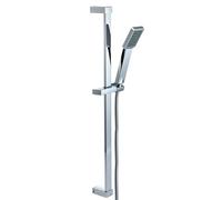 ENKI, ES035, Chrome, Square Shower Riser Rail Kit with Hand Shower Set, Stainless Steel, Contemporary, Easy to Install, 1-Year Guarantee