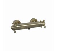 Enki Gallant Antique Brass Traditional Bathroom Wall Mounted Thermostatic Easy Install Built-In Anti-Scald Bar Shower Mixer Valve