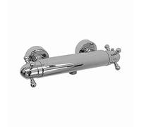ENKI, Gallant, T50, Chrome, Thermostatic Shower Mixer Valve, Solid Brass, Anti-Scald Device, Constant Temperature Control, Traditional Design, Easy to Install, 1-Year Guarantee