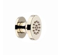 Enki Gold Classic Timeless Bathroom Polished Solid Brass Anti-Limescale Rubber Nozzle Single-Spray Round Body Massager Shower Jet