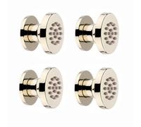 Enki Gold Classic Timeless Bathroom Solid Brass Anti-Limescale Rubber Nozzles Single-Spray Round Body Massager Shower Jets 4-Pack