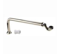 Enki Gold Modern Traditional Bathroom Brass Cut To Size Exposed Shallow Seal Bath Trap & Pipe Set For Freestanding Roll Top Tub