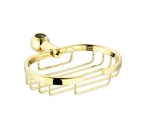 Enki Gold Traditional Contemporary Bathroom Brass Adjustable Soap Dish Holder Accessory Shower Caddy For 18mm Rigid Riser Rail I03
