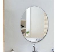 Enki Horizon Contemporary Bathroom Glass Polished Edge Oval Frameless Wall Mounted Vertical Horizontal Decorative Mirror (W) 400mm