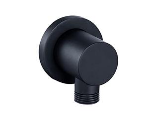 ENKI L09 Round Hand Shower Kit, Matt Black, Hose Connector