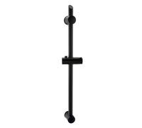 Enki Matt Black Modern Bathroom Stainless Steel Abs Plastic Adjustable Push Slide Bracket 360 Degree Holder Shower Riser Rail Kit