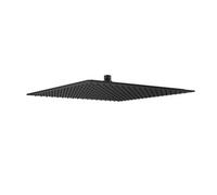 Enki Matt Black Modern Bathroom Stainless Steel Single-Spray Square Slim Rainfall Fixed Power Shower Head Mixer (Diam) 400mm R27