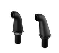 Enki Matt Black Modern Classic Minimalist Bathroom Solid Brass Deck Mount Standard Curved Bath Tap Leg Pillars 2-Pack (H) 165mm