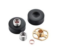 Enki Matt Black Modern Contemporary Bathroom Brass Round Thermostatic Easy Fix Replacement Bar Shower Valve Bracket Fitting Kit