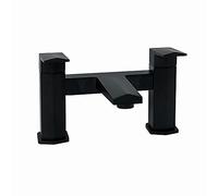 ENKI, Milly, BT0313, Matte Black, Hexagonal Bath Mixer Tap, Contemporary Geo Inspired Handle, Solid Brass, Easy Clean, Modern Design, Easy to Install, 10-Year Guarantee