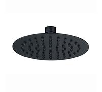 ENKI, R15, Round Ultra Slim Shower Head Stainless Steel 200Mm - Matte Black