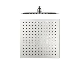 ENKI, R24, Square Ultra Slim Shower Head Stainless Steel Large 300mm, Chrome Fixed Shower Heads, Ball Joint, High Pressure Shower Head
