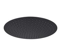 ENKI R31 Matt Black Round Shower Head, Rainfall | Anti-Limescale Nozzles, Stainless Steel, 1-Year Guarantee, Rainfall Shower Head Arm, Replacement Arm, Modern, Easy Install