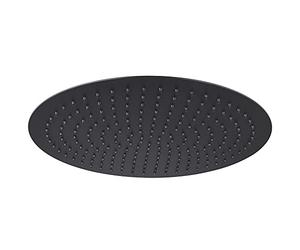 ENKI R31 Matt Black Round Shower Head, Rainfall | Anti-Limescale Nozzles, Stainless Steel, 1-Year Guarantee, Rainfall Shower Head Arm, Replacement Arm, Modern, Easy Install