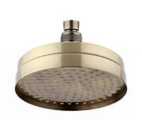 ENKI, R37, Industrial Watercan Shower Head, Solid Brass 8 Inch, Antique Brass