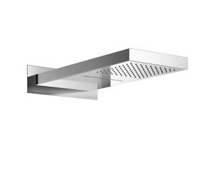 ENKI, R41, Rectangular Dual Fixed Shower Head, Overhead Waterfall & Rainfall Function, 575 x 230mm, Polished Chrome