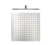 ENKI R46 400mm High Pressure Square Shower Head, Stainless Steel, Rainfall | Rainfall Shower Head Arm, Replacement Arm, Modern, Easy Install, Bathroom