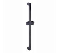 ENKI, S29, Square Shower Slider Rail Bar with Hand Shower Holder Black, Square Shower Riser Rail, Black