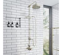 ENKI SH0145 Downton Thermostatic Traditional 2 Outlet Shower System, White