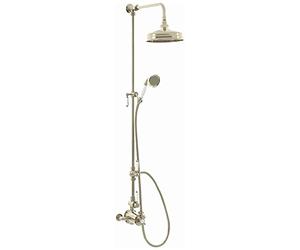 ENKI SH0197 Downton Thermostatic Traditional 2 Outlet Shower System, Gold