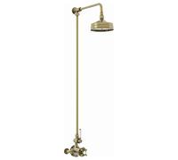 ENKI SH0565 Downton 150mm Thermostatic Rigid Riser Kit, Antique Brass