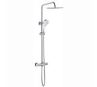 ENKI SH0613 Dune Thermostatic 300mm Riser Rail Kit, Chrome, Rainfall