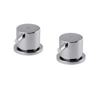 ENKI, SV01, Round 3/4" Deck Bath Side Valves, Pair, Chrome