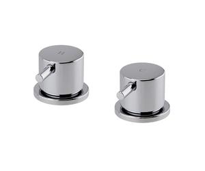 ENKI, SV01, Round 3/4" Deck Bath Side Valves, Pair, Chrome