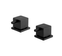 ENKI, SV06, Square 3/4" Deck Bath Side Valves, Pair, Matt Black