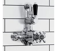 ENKI T100 Downton Thermostatic Concealed Exposed Shower Valve, Chrome