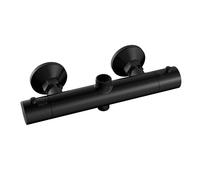 ENKI T119 Dune Thermostatic 2 Outlet Exposed Shower Valve, Black, Mixer | Solid Brass, Wall Mounted, Modern Bathroom, Brass Body