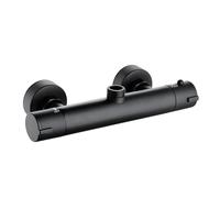ENKI T120 Dune Thermostatic Top Outlet Modern Slider Rail Kit, Matt Black
