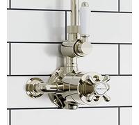 ENKI T70 Downton Thermostatic Traditional Exposed Shower Valve, Gold