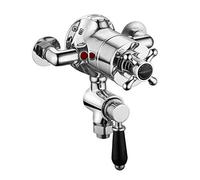 ENKI T71 Downton Thermostatic Traditional Exposed Shower Valve, Chrome