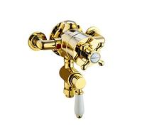 ENKI T72 Downton Thermostatic Traditional Exposed Shower Valve, White